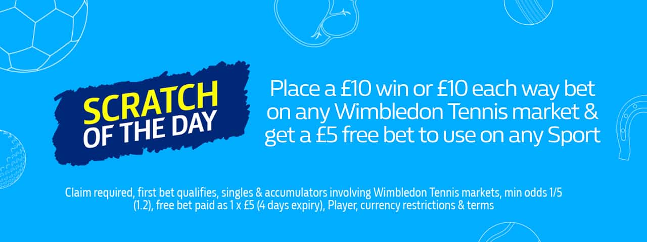 william hill scratch of the day wimbledon